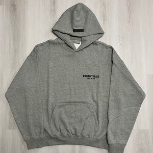 Essentials Dark Oatmeal Gray Hoodie